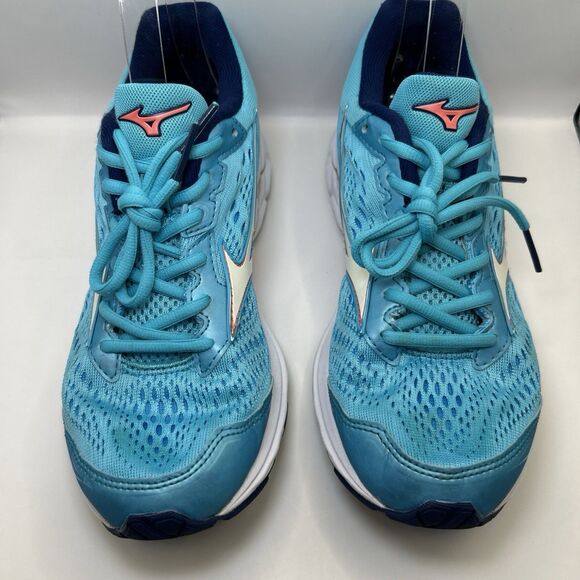 Mizuno Wave Rider 22 Women’s 8 Blue Aqua Teal Running Shoes Lightweight Sneaker - Picture 16 of 16